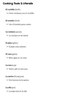 Aperçu - Fiches - Common Kitchen Words in Spanish (with Examples) - Page 2