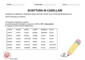 anteprima - Esercizi - Scrittura parole con gruppo "R / L / M+consonante" - Pagina 1