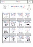 Vorschau - Arbeitsblätter - Weihnachtsferien Bingo für DaZ - Deckblatt