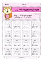 Vorschau - Arbeitsblätter - 10 Minuten rechnen 2 Zahlenmauern ZR 100 - Seite 1