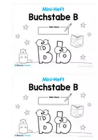 Vorschau - Arbeitsblätter - Mini-Heft zum Buchstaben B/b - Seite 1