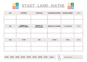 Vorschau - Arbeitsblätter - Stadt Land Fluss - Matheversion (Kl. 4) - Seite 2