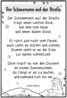 Vorschau - Arbeitsblätter - Gedichtwerkstatt: Der Schneemann auf der Straße (Klasse 2) - Seite 1