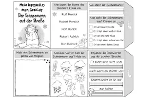 Vorschau - Arbeitsblätter - Gedichtwerkstatt: Der Schneemann auf der Straße (Klasse 2) - Seite 2