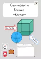 Vorschau - Arbeitsblätter - "Körper/Geometrie" Tafelmaterial + Lesespaziergang, 2. Klasse Mathematik - Deckblatt