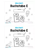 Vorschau - Arbeitsblätter - Mini-Heft zum Buchstaben E/e - Seite 1