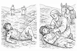 Vorschau - Mal- und Bastelvorlagen - Der barmherzige Samariter - Seite 2