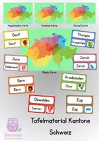 Vorschau - Präsentationen/Tafelbilder - Tafelmaterial Schweiz - Kantone - Deckblatt