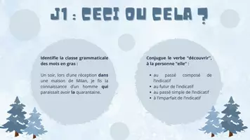 Aperçu - Présentation / Support pour le tableau - Rituel début d'heure français 4e janvier - Page 1