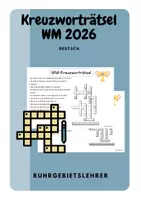 Vorschau - Arbeitsblätter - Kreuzwort Rätsel Fußball WM 2026 (inkl. Lösungsblatt) - Deckblatt