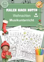 Vorschau - Arbeitsblätter - Malen nach Noten Weihnachten Musikunterricht - Deckblatt