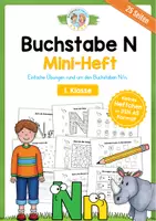 Vorschau - Arbeitsblätter - Mini-Heft zum Buchstaben N/n - Deckblatt