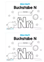 Vorschau - Arbeitsblätter - Mini-Heft zum Buchstaben N/n - Seite 1