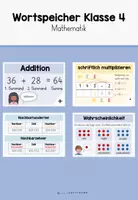 Vorschau - Poster - Wortspeicher Mathe Klasse 4 - Seite 1