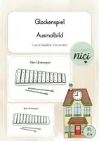 Vorschau - Arbeitsblätter - Glockenspiel Ausmalbild Einführung - Deckblatt