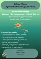 Vorschau - Test - Klausur Biologie Q1: Neurobiologie - Deckblatt
