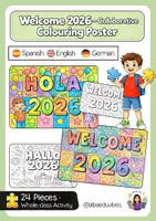 anteprima - Flashcard - Poster collaborativo 2026 da colorare - Pagina di copertina