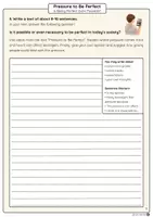 Vorschau - Arbeitsblätter - Pressure to Be Perfect – Reading Comprehension & Writing Task (B1–B2) - Seite 3