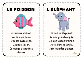 Aperçu - Affichage - textes simples sur les animaux à imprimer - Page 2
