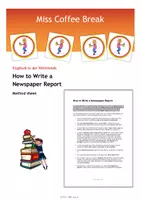 Vorschau - Arbeitsblätter - How to Write a Newspaper Report - Deckblatt