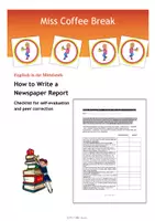 Vorschau - Arbeitsblätter - How to Write a Newspaper Report (Checklist/Feedback) - Deckblatt