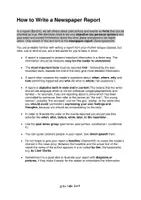 Vorschau - Arbeitsblätter - How to Write a Newspaper Report - Seite 3