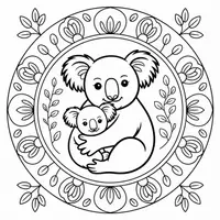 Vorschau - Anderer Materialtyp - 3 verschiedene Mandalas mit süssen Koalas (Ausmalbilder) - Seite 3