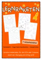 Vorschau - Arbeitsblätter - Schwungübungen - Nachspuren - Ausmalbilder - kostenlos - Deckblatt