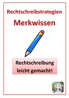 Vorschau - Arbeitsblätter - Rechtschreibregeln (Rechtschreibstrategien) kennen - Deckblatt