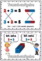Vorschau - Arbeitsblätter - Tauschaufgaben mit Steckwürfeln - Klasse 1 - Deckblatt
