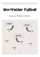 Vorschau - Spiele - Wortfelder Fußball - Spielerisch Wortfelder entdecken - Deckblatt