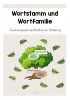 Vorschau - Spiele - Wortstamm und Wortfamilie - Zuordnungsspiel - Deckblatt