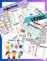 Vista previa - Hojas de trabajo - Verbs and Adjectives Pack/ Verbos y adjectivos en Inglés - Portada