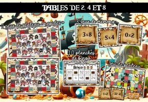 Aperçu - Apprentissages en autonomie - PACK Tables de 2, 4 et 8 - Page de couverture