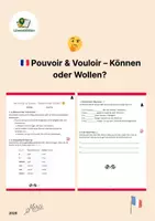 Vorschau - Arbeitsblätter - 🧠 Pouvoir vs. Vouloir: Die Modalverben beherrschen (A1/A2) - Deckblatt