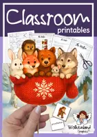 Vorschau - Arbeitsblätter - The Mitten - Englisch Storytelling Rollenspiel Bildkarten - Deckblatt