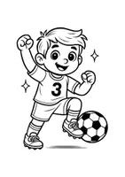 Vorschau - Mal- und Bastelvorlagen - Fußball-Ausmalbilder für den Zeichenunterricht - Seite 3