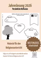 Vorschau - Arbeitsblätter - Reflexion Jahreslosung 2026 - Deckblatt