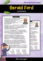 Vorschau - Arbeitsblätter - Gerald Ford | Lückentext | Politik | Geschichte | USA - Deckblatt