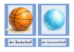 Vorschau - Fördermaterial/Inklusion - Bälle werfen, fangen & rollen – Wortschatzkarten für den Sportunterricht - Seite 3