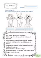 Vorschau - Arbeitsblätter - Lies-Mal-Blätter Fasching Karneval Klasse 1/2 verstehendes Lesen - Seite 2