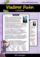 Vorschau - Arbeitsblätter - Vladimir Putin | Lückentext | Politik | Geschichte | Russland - Deckblatt