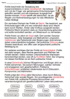 Vorschau - Arbeitsblätter - Was ist Politik? | Lückentext | Gesellschaft | Staat | Demokratie - Seite 2