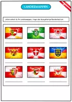 Vorschau - Arbeitsblätter - Österreich - Bundesländer, Wappen, Nachbarländer, Flaggen - Seite 1