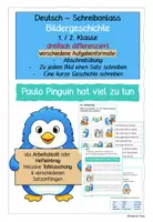 Vorschau - Arbeitsblätter - Bildergeschichte Paulo Pinguin - dreifach differenziert - Deckblatt