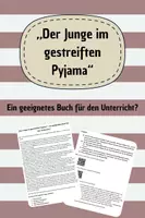 Vorschau - Arbeitsblätter - "Der Junge im gestreiften Pyjama" - ein geeignetes Buch für den Unterricht? - Deckblatt