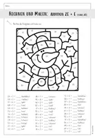 Vorschau - Arbeitsblätter - Rechnen und Malen: Rechenmalblatt Addition 100 (mit und ohne Zehnerüberschreitung) Klasse 2 / Winter - Seite 3