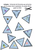 Vorschau - Spiele - Legestern Frühblüher Wortschatz - DaZ/DaF / Deutsch (Klassen 1 und 2) - Seite 1