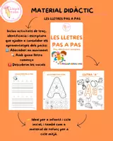 Vista previa - Hojas de trabajo - Les lletres pas a pas✏️🧡 - Las letras paso a paso (Cat/cast) - Portada