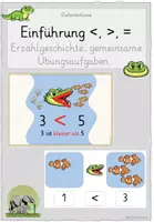 Vorschau - Präsentationen/Tafelbilder - Größer, kleiner, gleich - Einführungsgeschichte und weiteres Material - Deckblatt